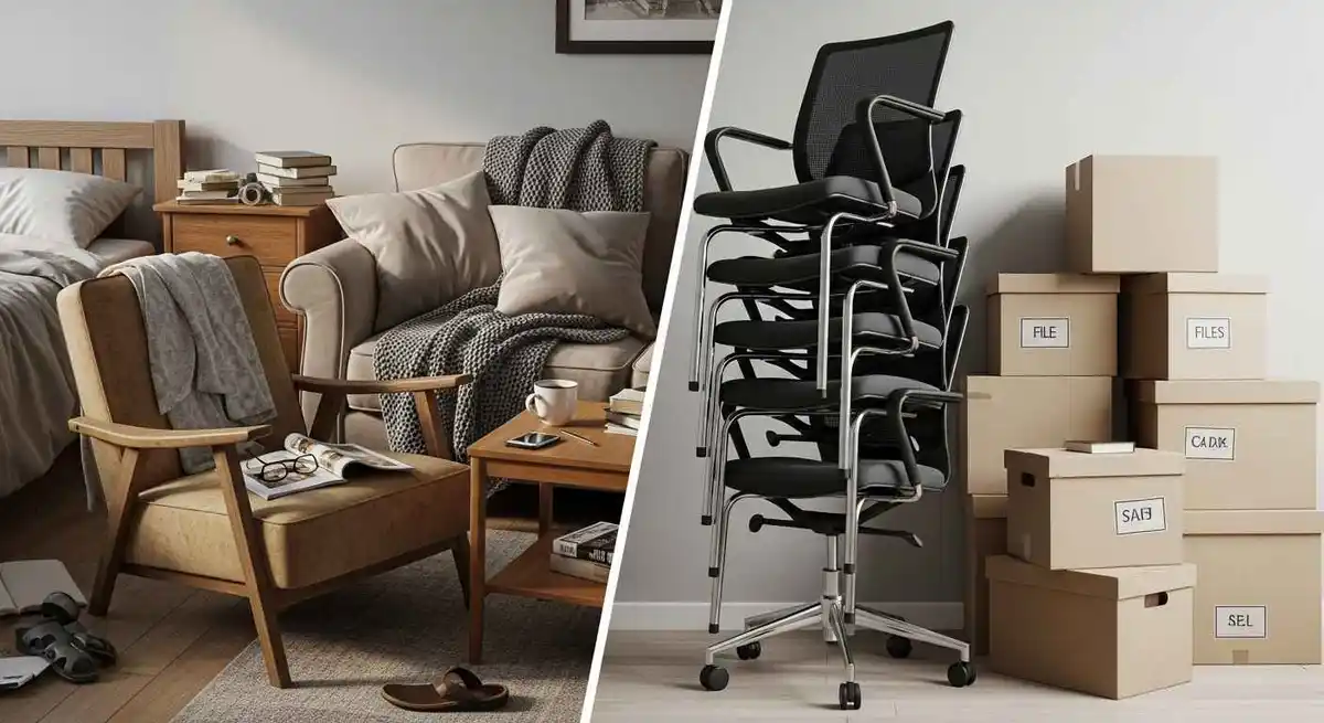 Difference between household and office junk accumulation environments